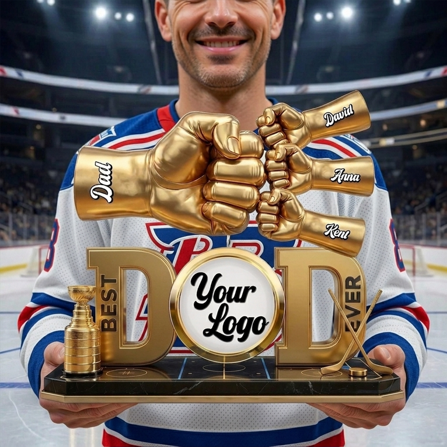 Premium NHL Champion Dad Acrylic Plaque NMD CTKT