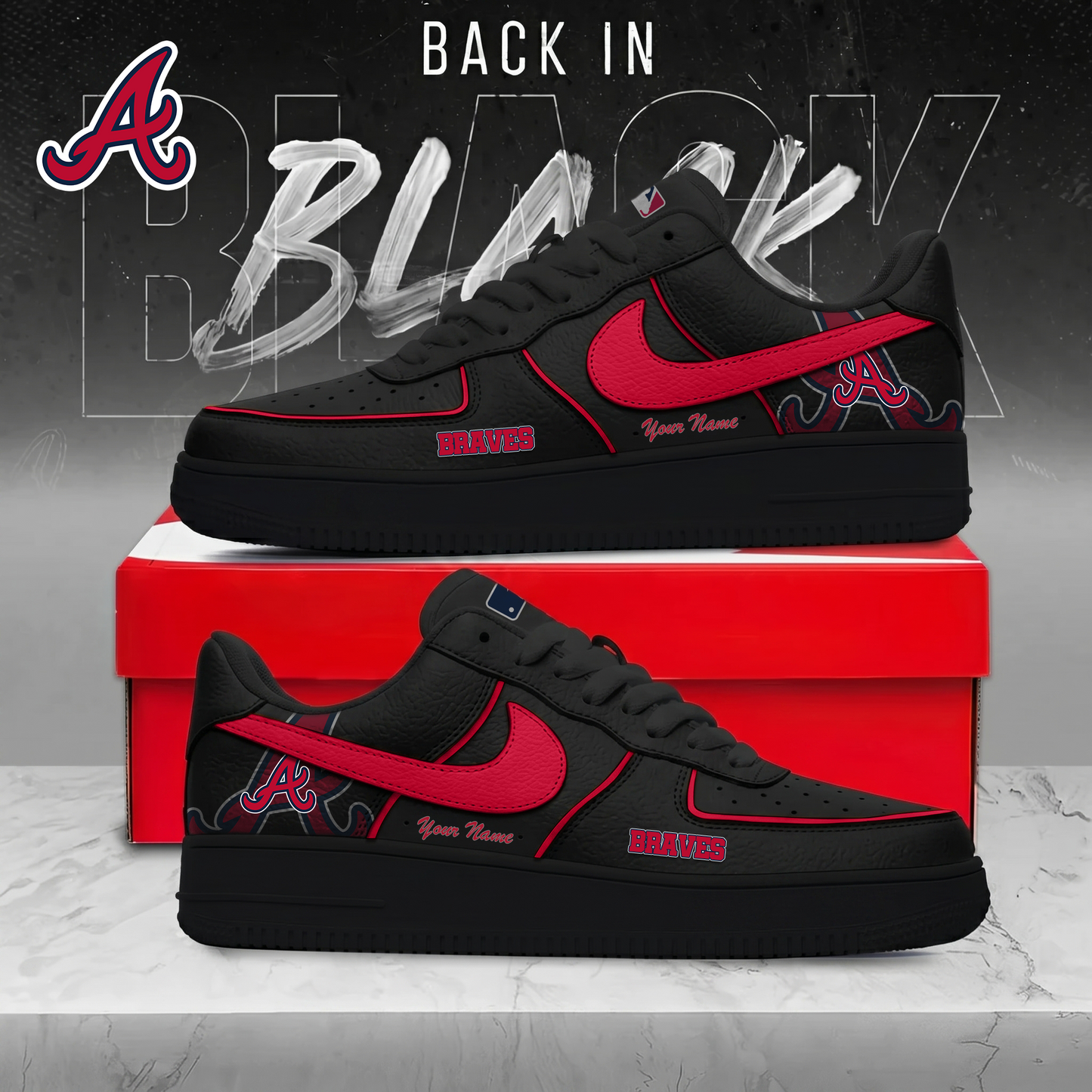AB x MLB Back In Black AF1 Sneakers 270626