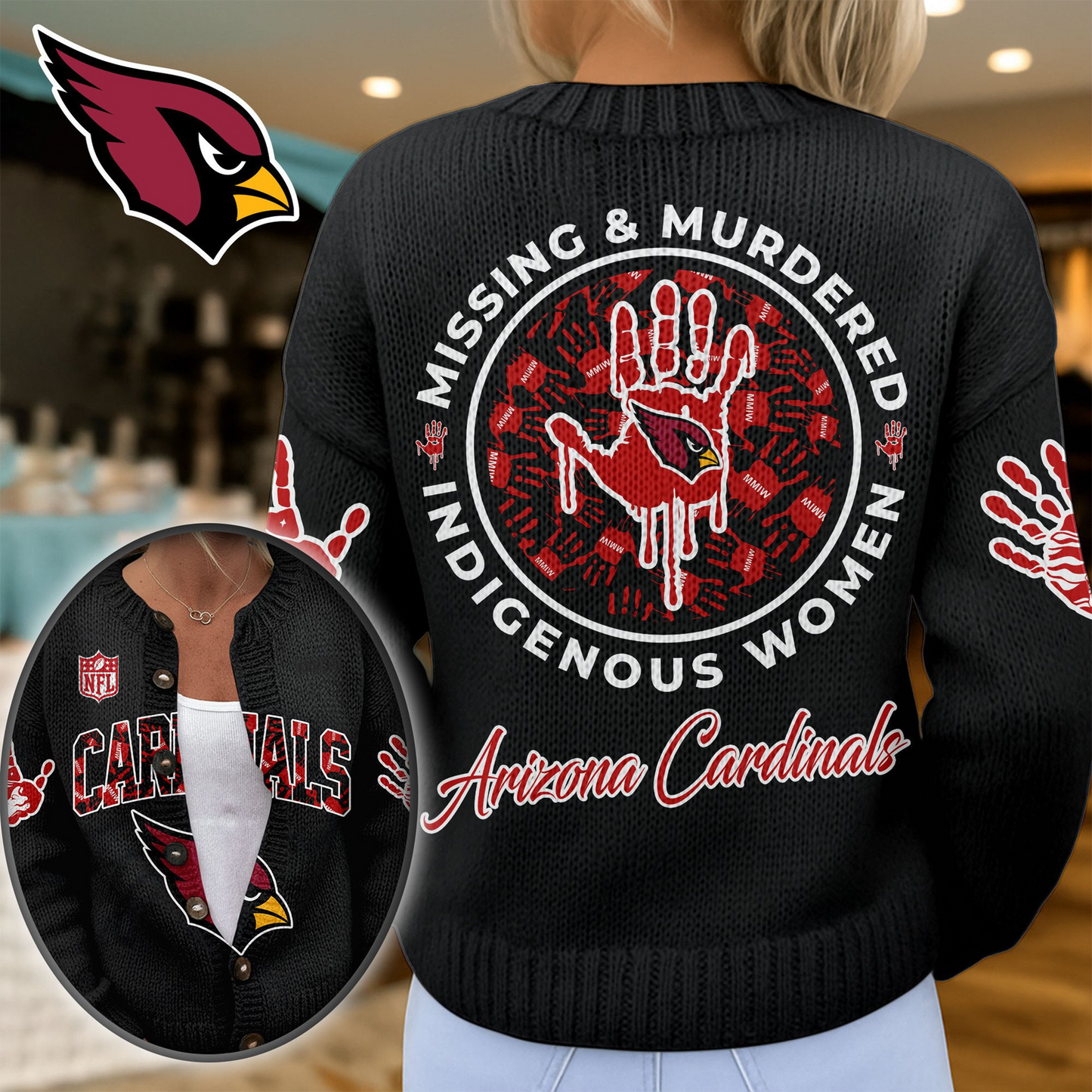 AC Premium NFL Cozy Knit Cardigan DDT NTL