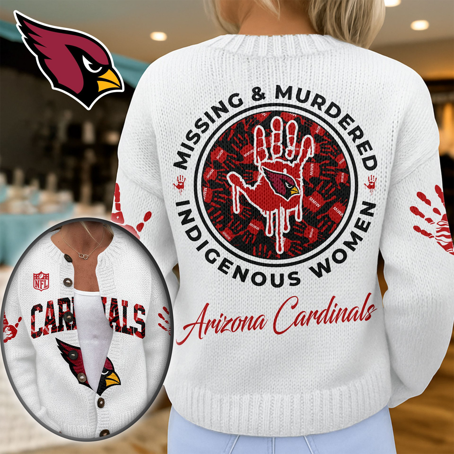 AC Premium NFL Cozy Knit Cardigan DDT NTL