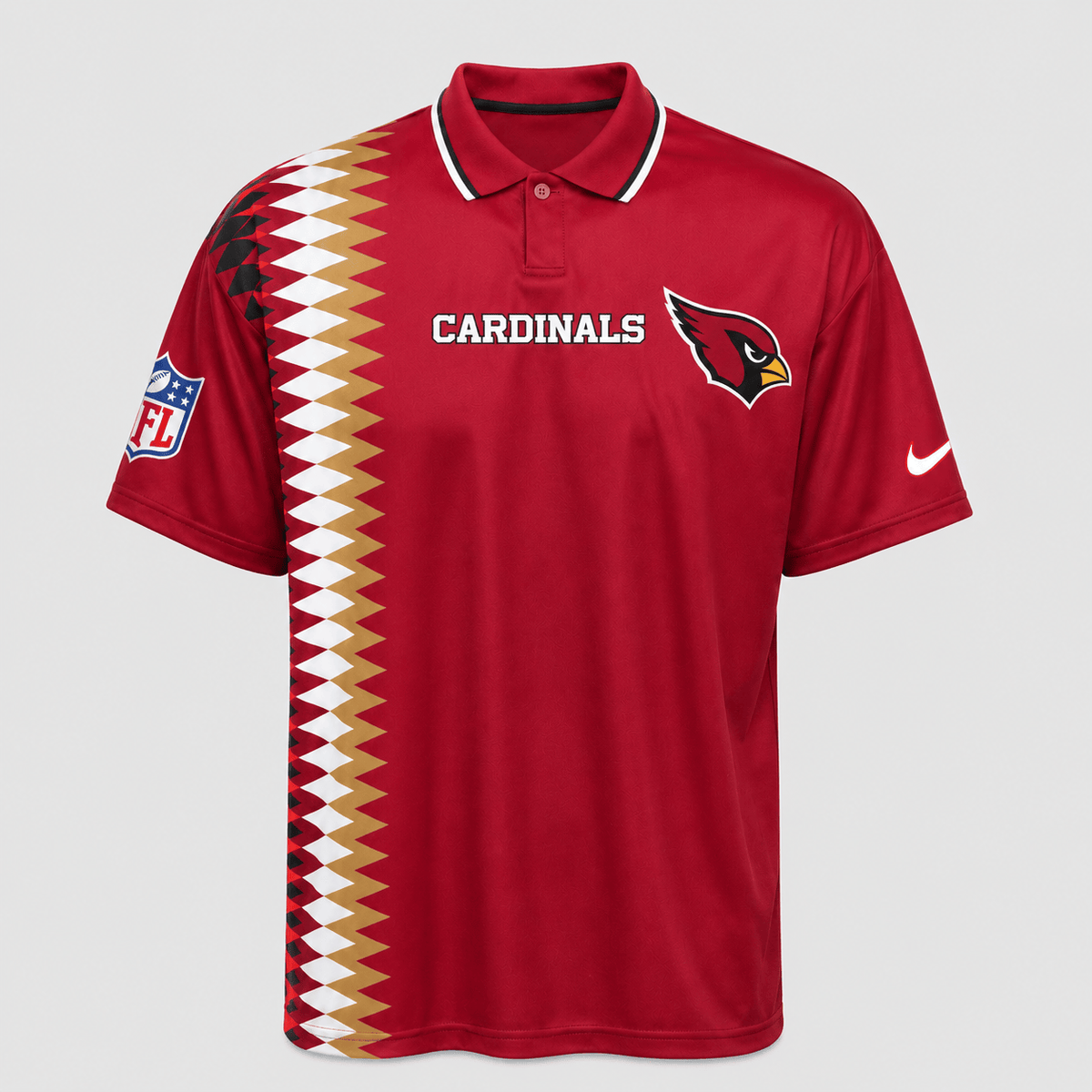 AC Premium NFL Men’s Sporty Zigzag Stripe Polo Shirt