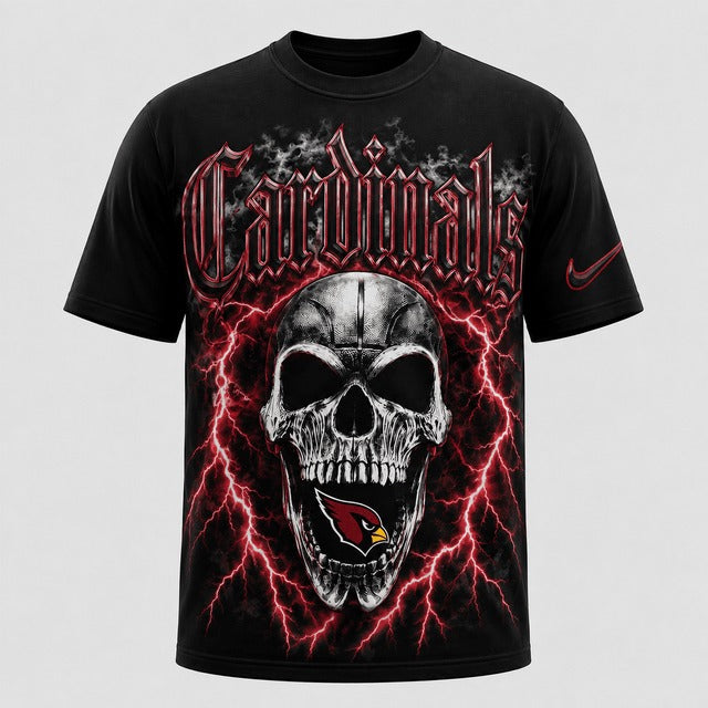 AC Premium NFL Premium Skull Lightning Graphic T-Shirt