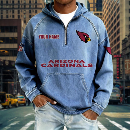 AC x NFL Denim Long - Sleeved Hooded Sweatshirt DDT NTL