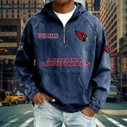 AC x NFL Denim Long - Sleeved Hooded Sweatshirt DDT NTL