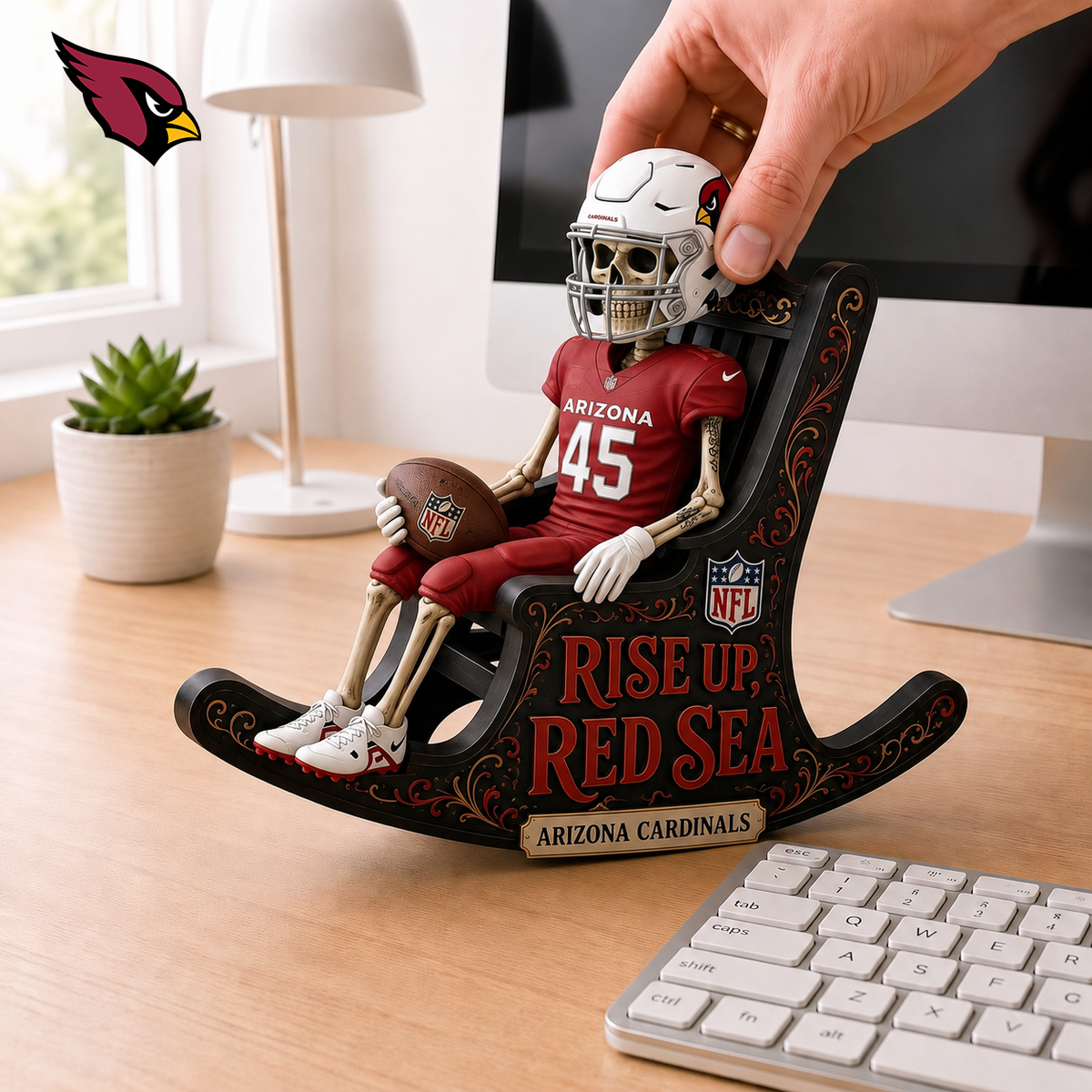 AC x NFL Skeleton Rocking Chair Custom Shape 3 Layers