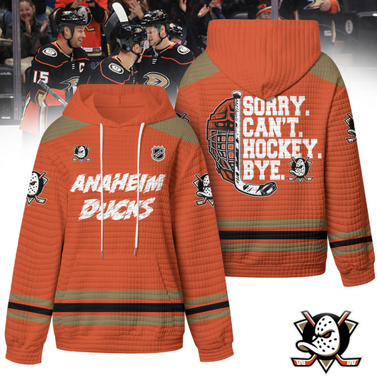 AD Premium NHL Sorry Busy Hockey Waffle Hoodie DDT NTL