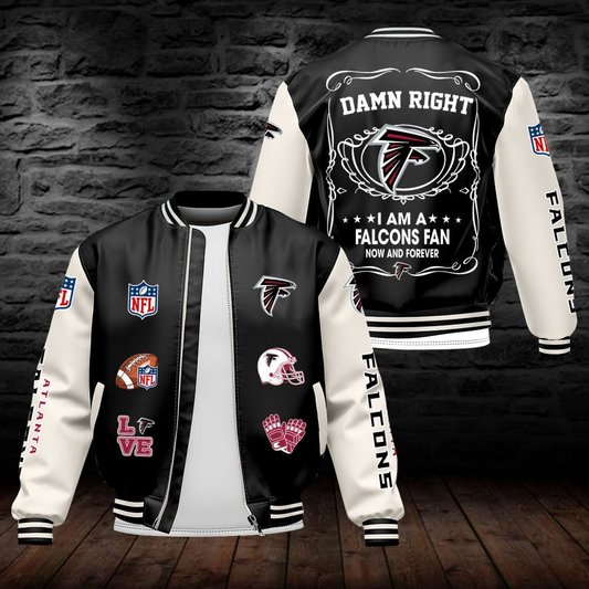 AF NFL Premium Leather Bomber Jacket DDT HLPHUONG