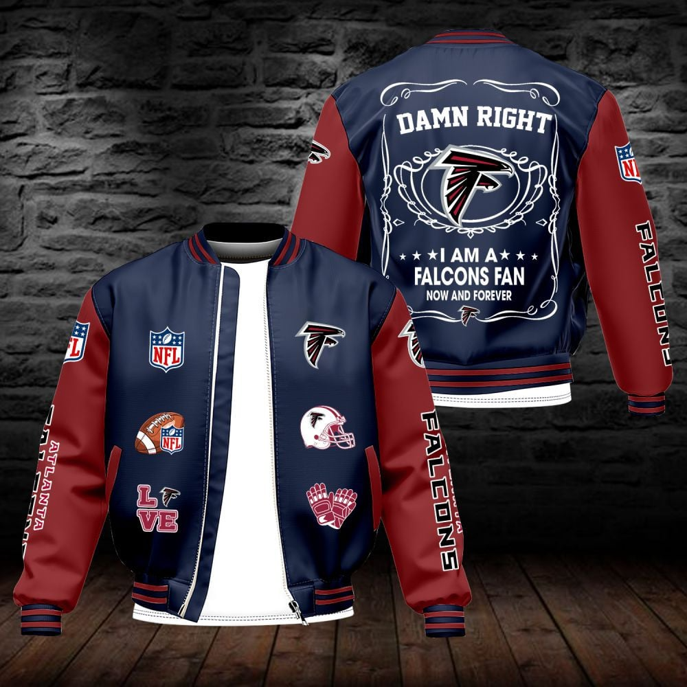 AF NFL Premium Leather Bomber Jacket DDT HLPHUONG