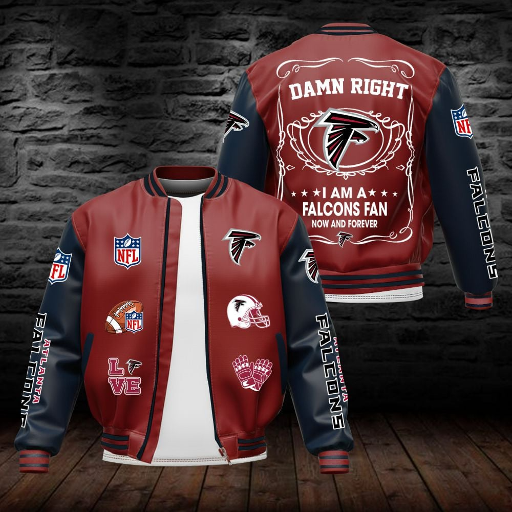 AF NFL Premium Leather Bomber Jacket DDT HLPHUONG