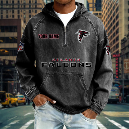 AF x NFL Denim Long - Sleeved Hooded Sweatshirt DDT NTL