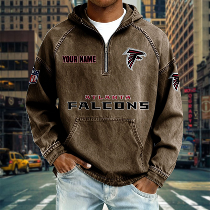 AF x NFL Denim Long - Sleeved Hooded Sweatshirt DDT NTL
