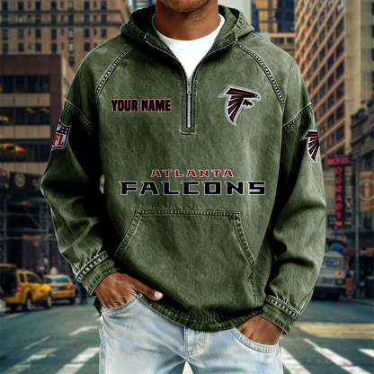AF x NFL Denim Long - Sleeved Hooded Sweatshirt DDT NTL