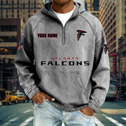 AF x NFL Denim Long - Sleeved Hooded Sweatshirt DDT NTL