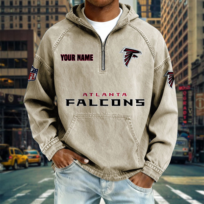 AF x NFL Denim Long - Sleeved Hooded Sweatshirt DDT NTL