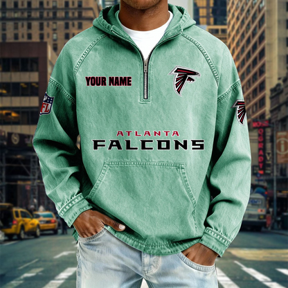 AF x NFL Denim Long - Sleeved Hooded Sweatshirt DDT NTL