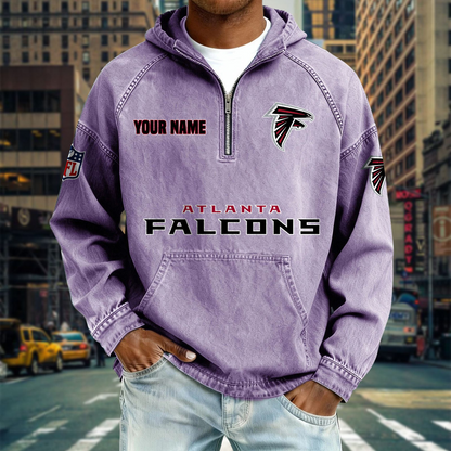 AF x NFL Denim Long - Sleeved Hooded Sweatshirt DDT NTL
