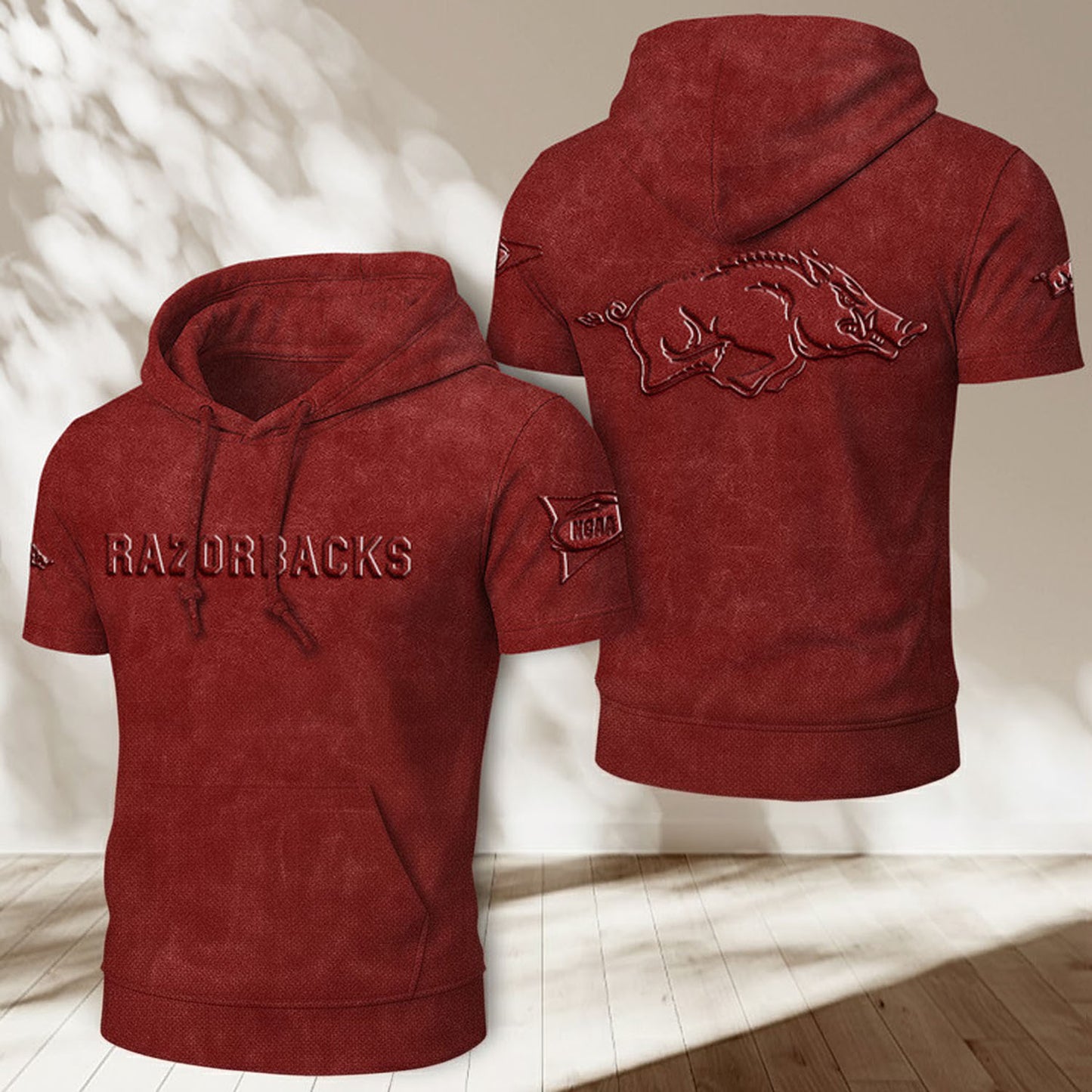 AR x NCAA Half Sleeve Hoodie T-Shirt DatND ThuongNH