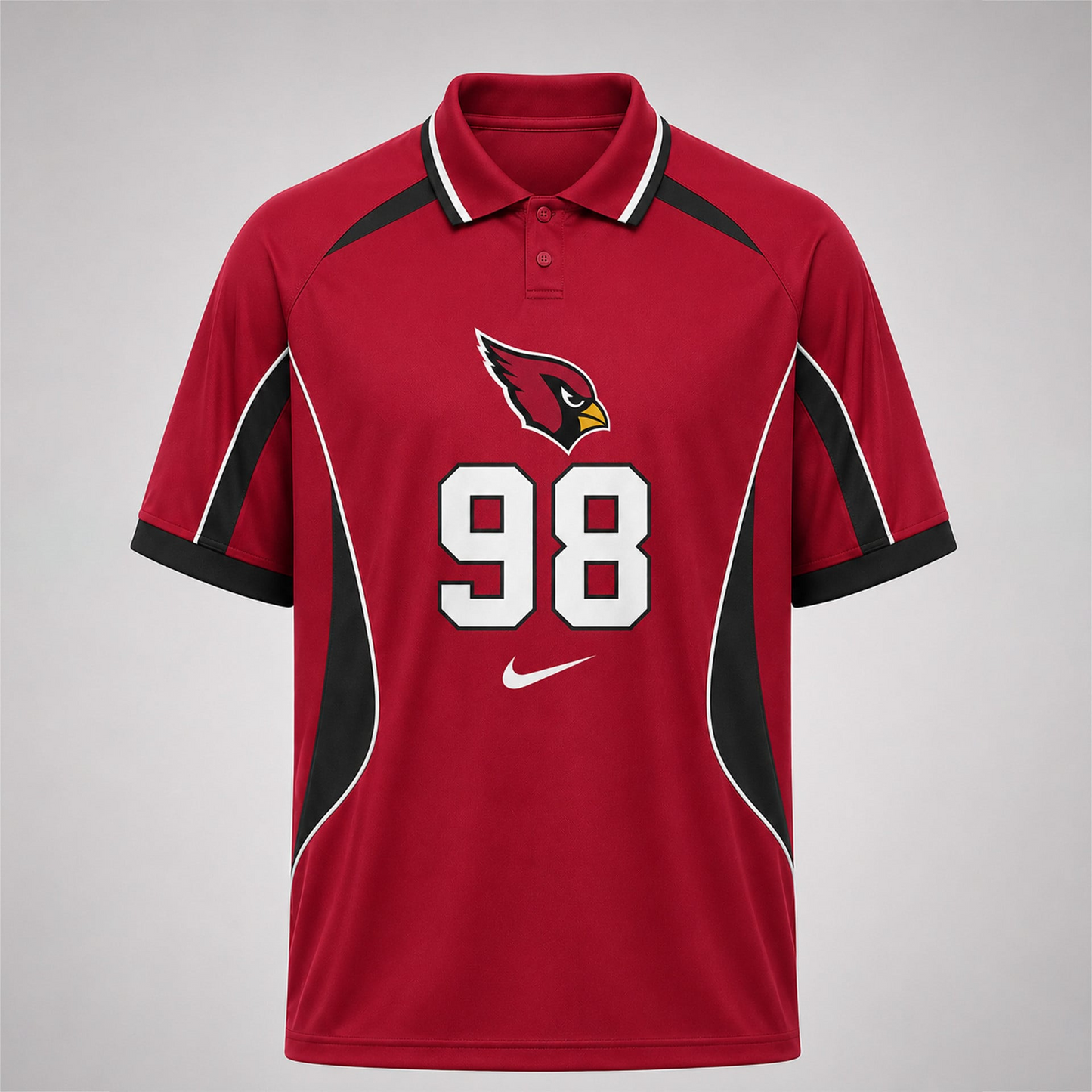 ARI Premium NFL Custom Number Sports Style Polo Shirt 2406
