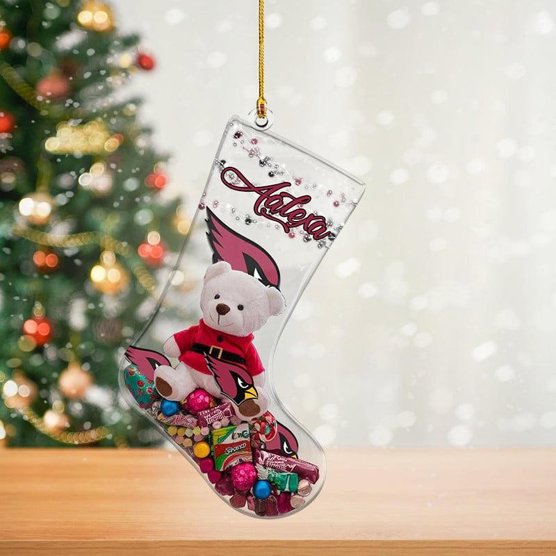 ARI x NFL Christmas Personalized Acrylic Ornament DatND DVT