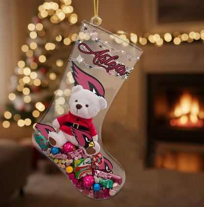 ARI x NFL Christmas Personalized Acrylic Ornament DatND DVT