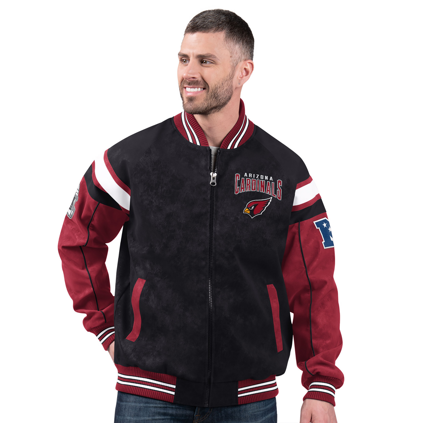 ARI x NFL Officially Licensed Faux Suede Jacket DATND TANTD