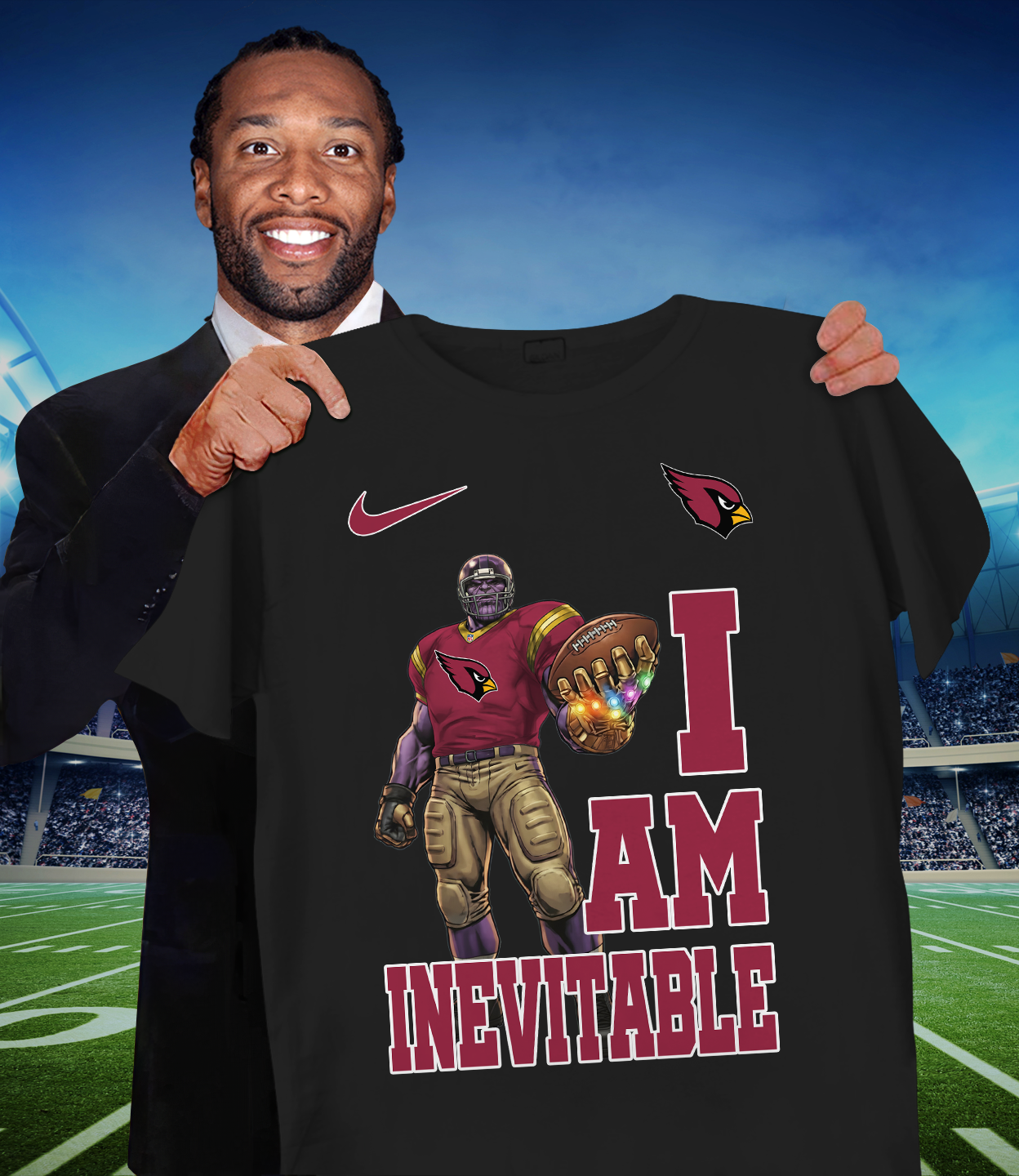 ARI x NFL Thanos I Am Inevitable T-Shirt DATND TANTD