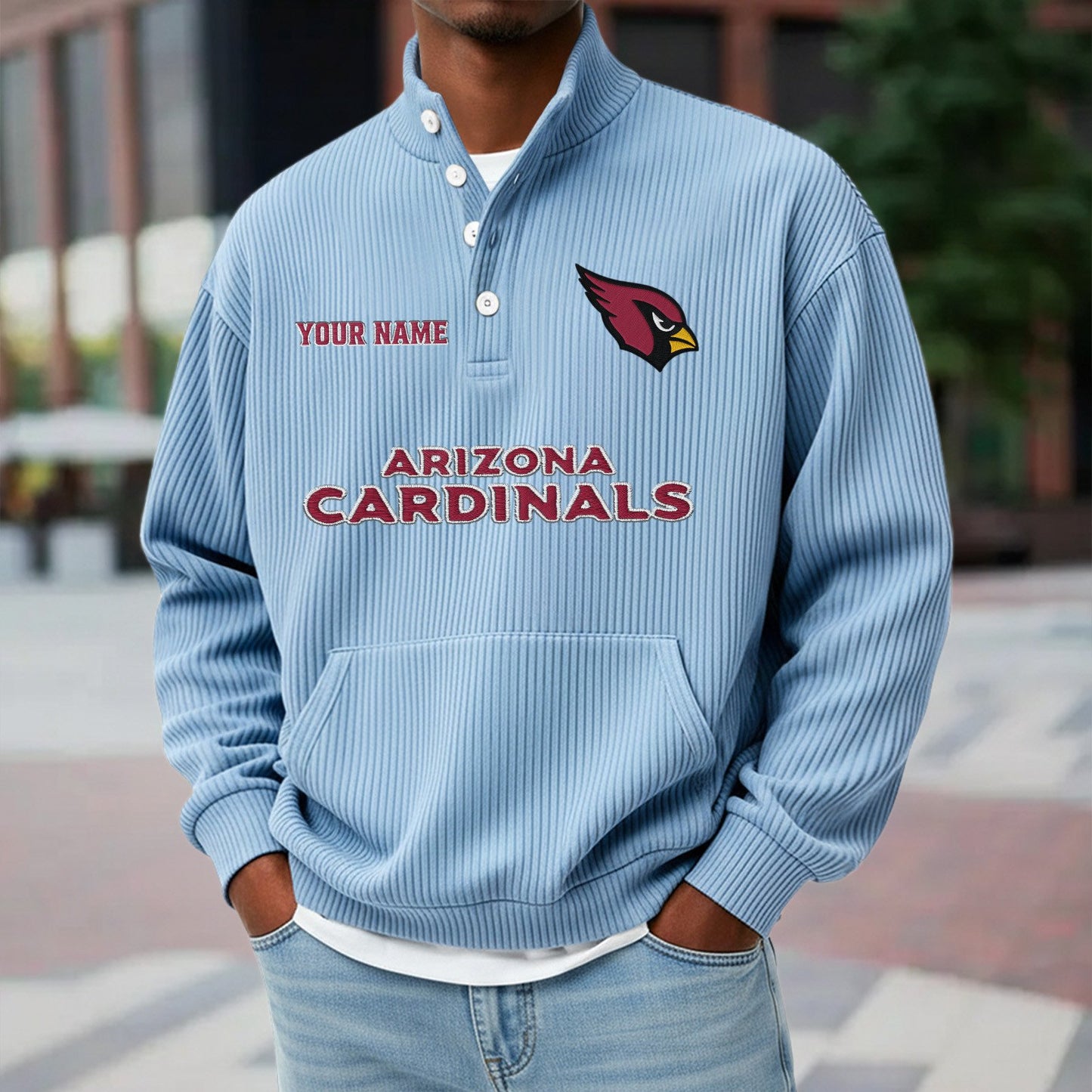 ARI x NFL Waffle High Neck Long Sleeved Sweatshirt DATND TANTD 221125