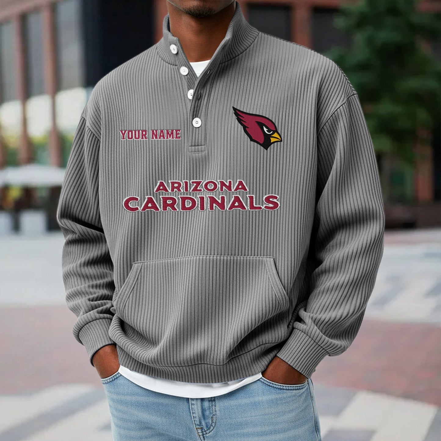 ARI x NFL Waffle High Neck Long Sleeved Sweatshirt DATND TANTD 221125