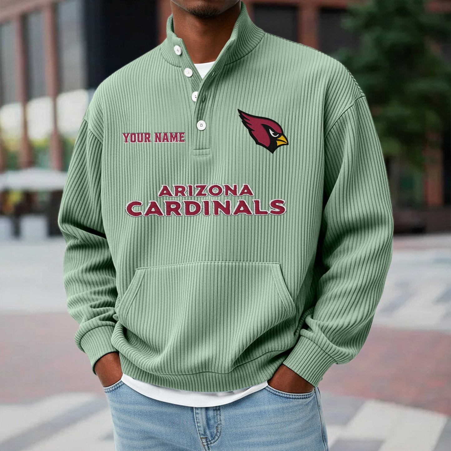 ARI x NFL Waffle High Neck Long Sleeved Sweatshirt DATND TANTD 221125