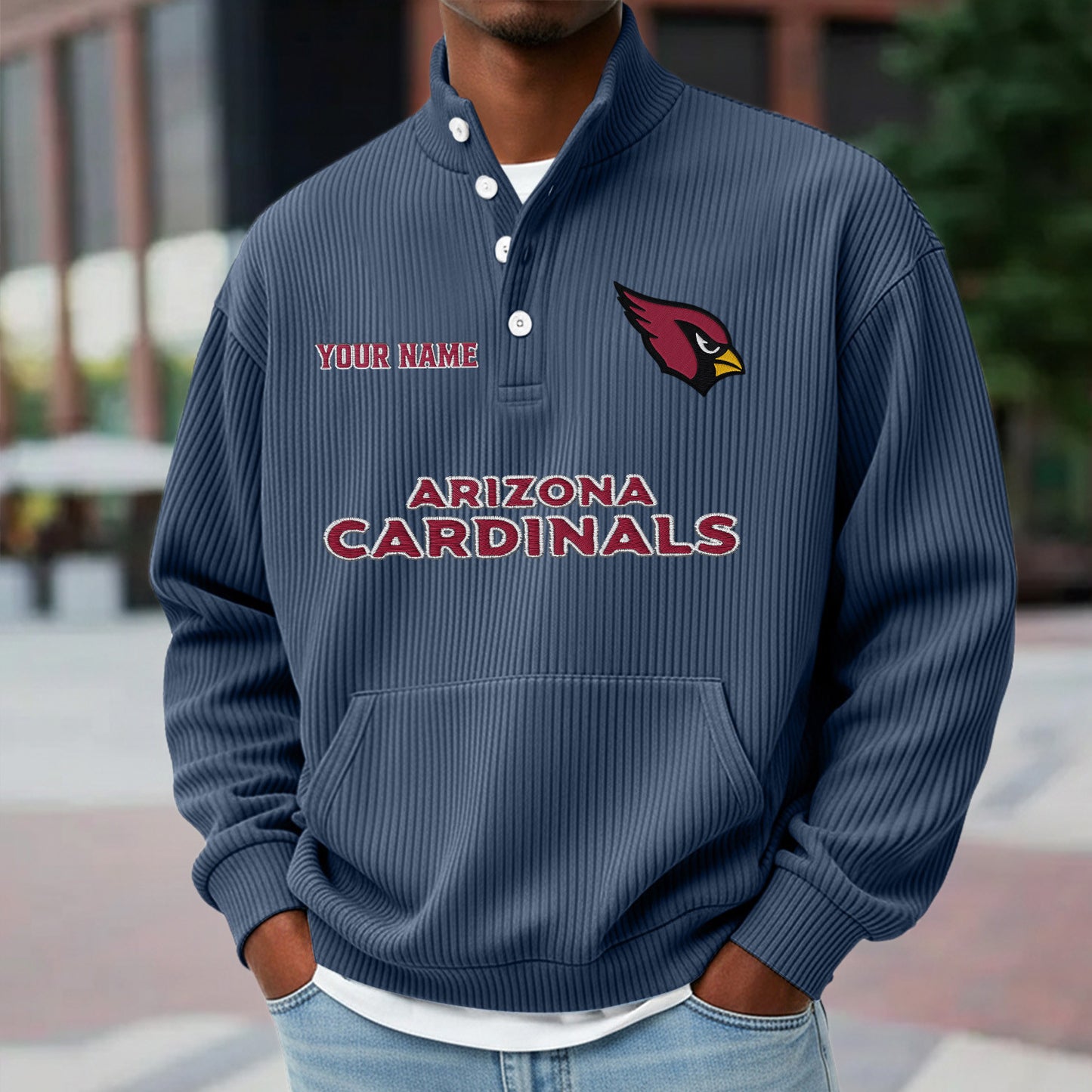 ARI x NFL Waffle High Neck Long Sleeved Sweatshirt DATND TANTD 221125