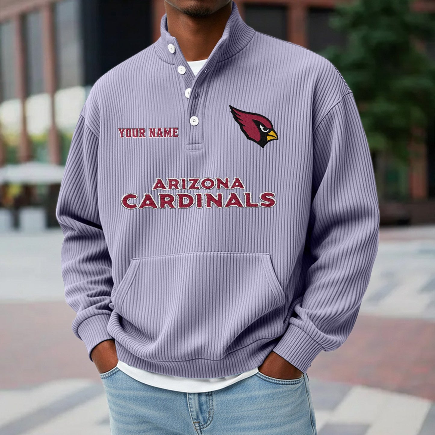 ARI x NFL Waffle High Neck Long Sleeved Sweatshirt DATND TANTD 221125