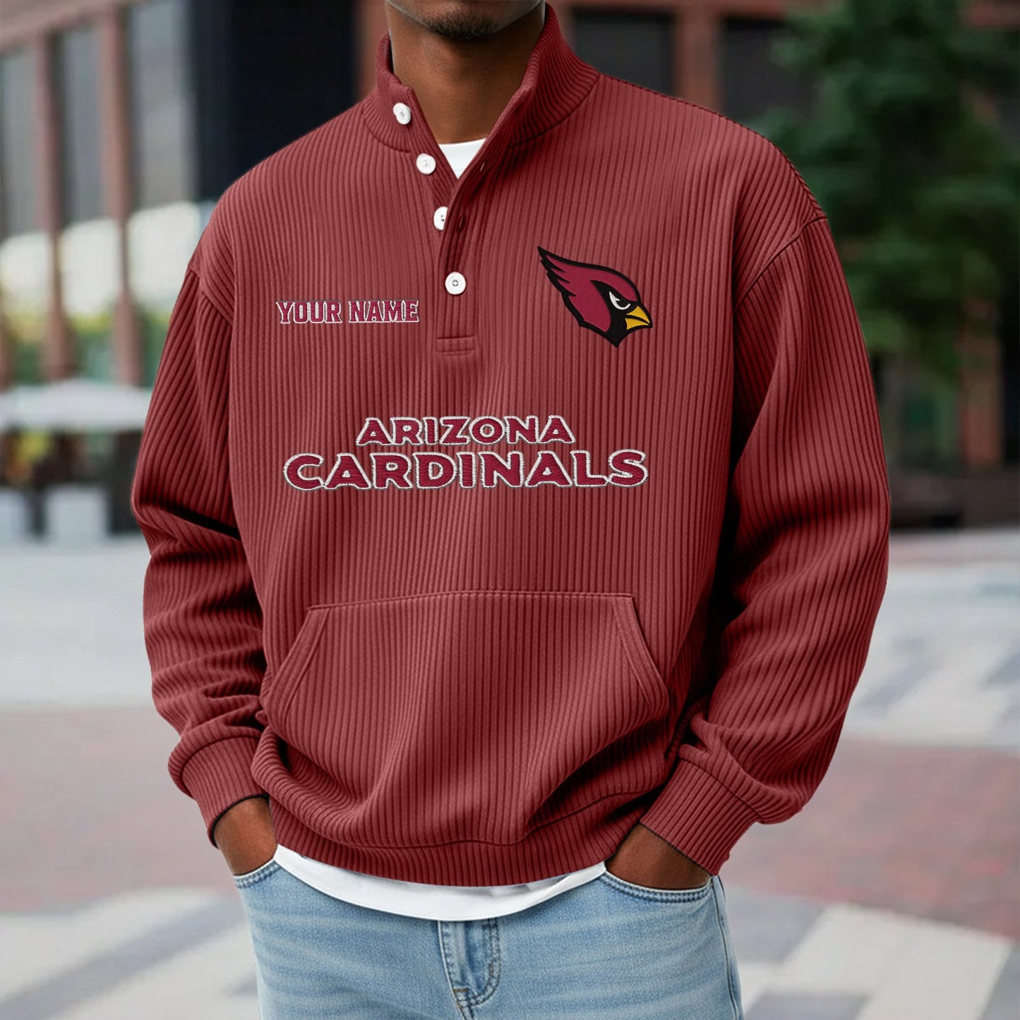 ARI x NFL Waffle High Neck Long Sleeved Sweatshirt DATND TANTD 221125
