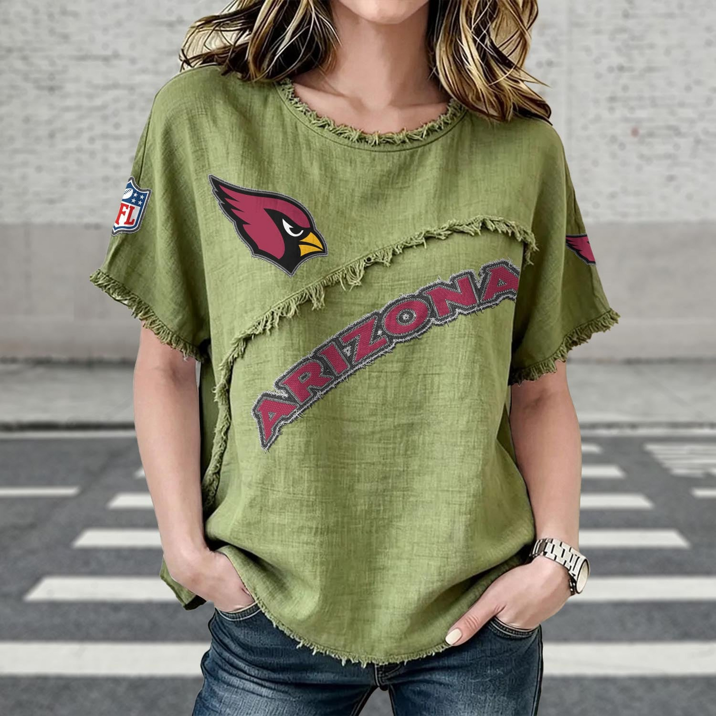 ARI x NFL Womenƒ??s Vintage O-Neck 2905 DatND DVT