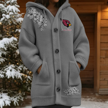ARI x NFL Women's Casual Knitted Hooded Cardigan DATND TANTD 211125