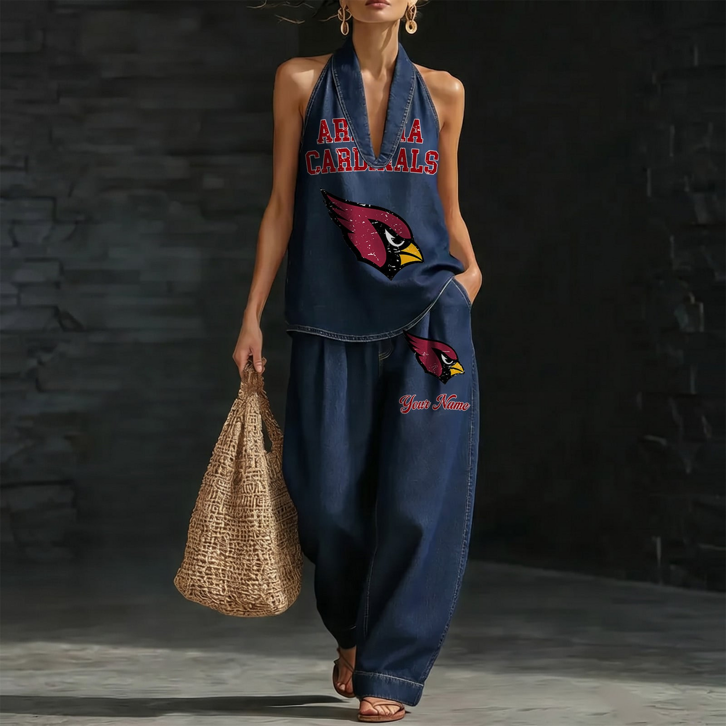 ARI x NFL Women's Vintage Washed Denim Suit DATND TANTD 030626