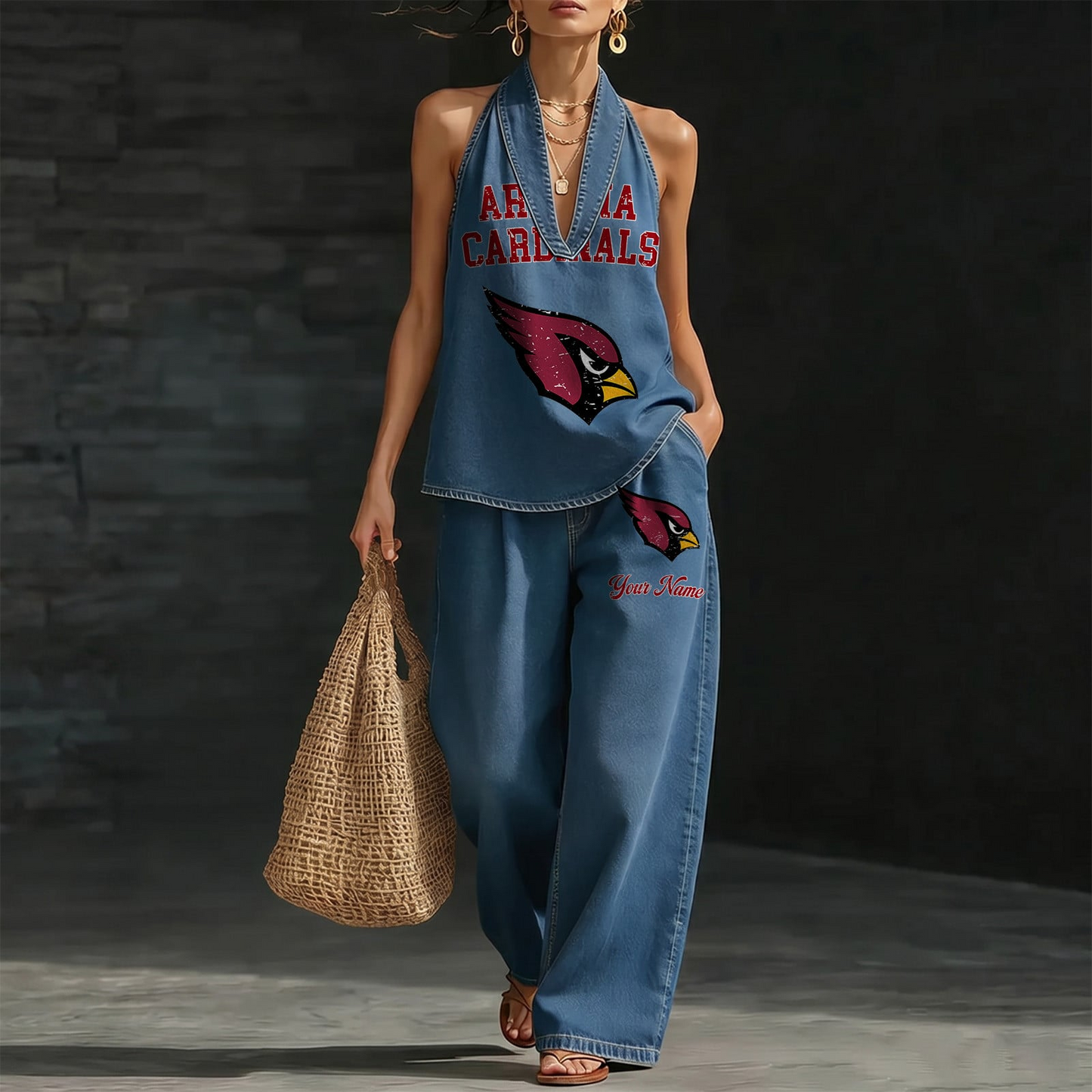 ARI x NFL Women's Vintage Washed Denim Suit DATND TANTD 030626
