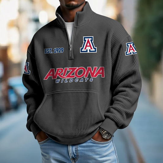 ARIZ x College Football - Waffle Stand Collar Half Zip Sweatshirt DatND DVT