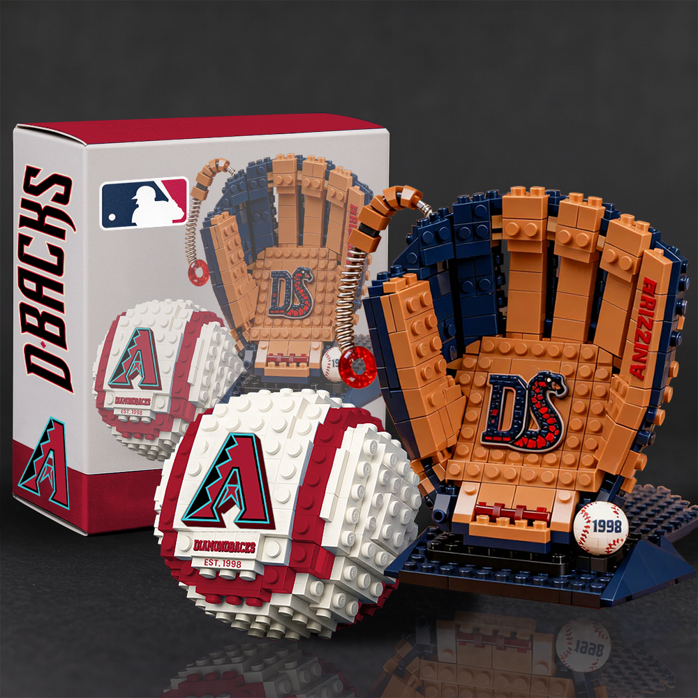 MLB Teams Baseball Glove & Ball Building Block Set DDT NTL
