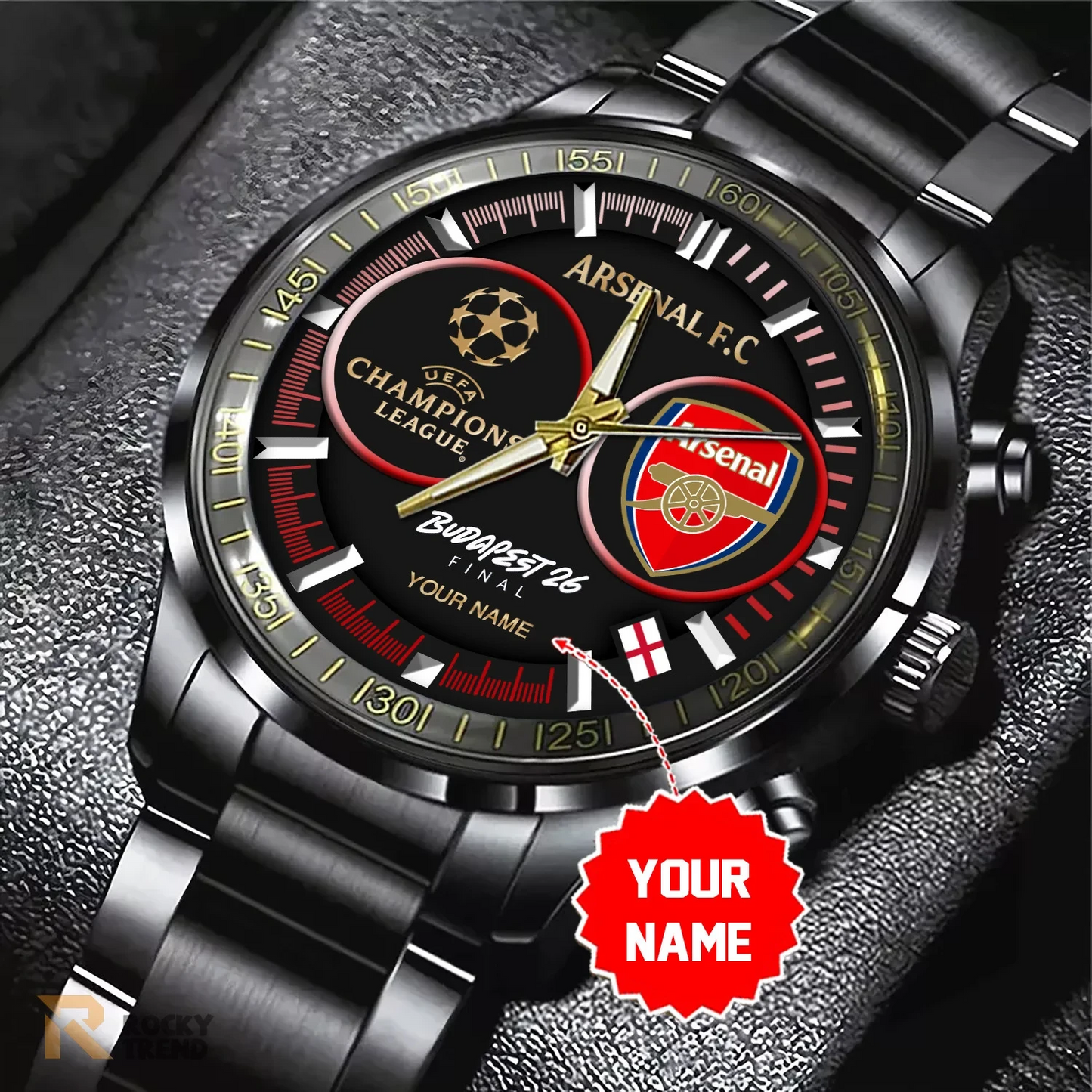ARS F.C. Champions League Final 2026 - Black Stainless Steel Watch 1405 DatND DVT