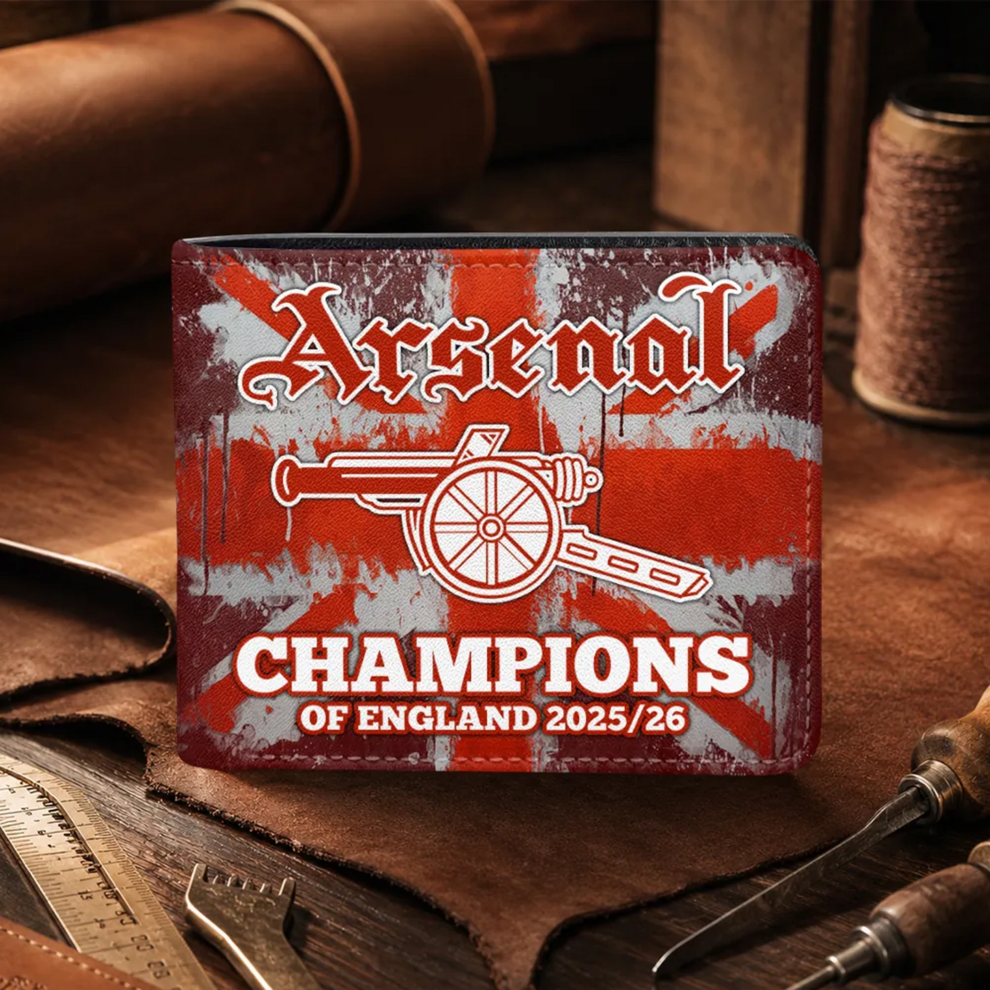 ARS FC Premier League Champions 2526 3D Leather Men Wallet 2405 V5 DatND DVT