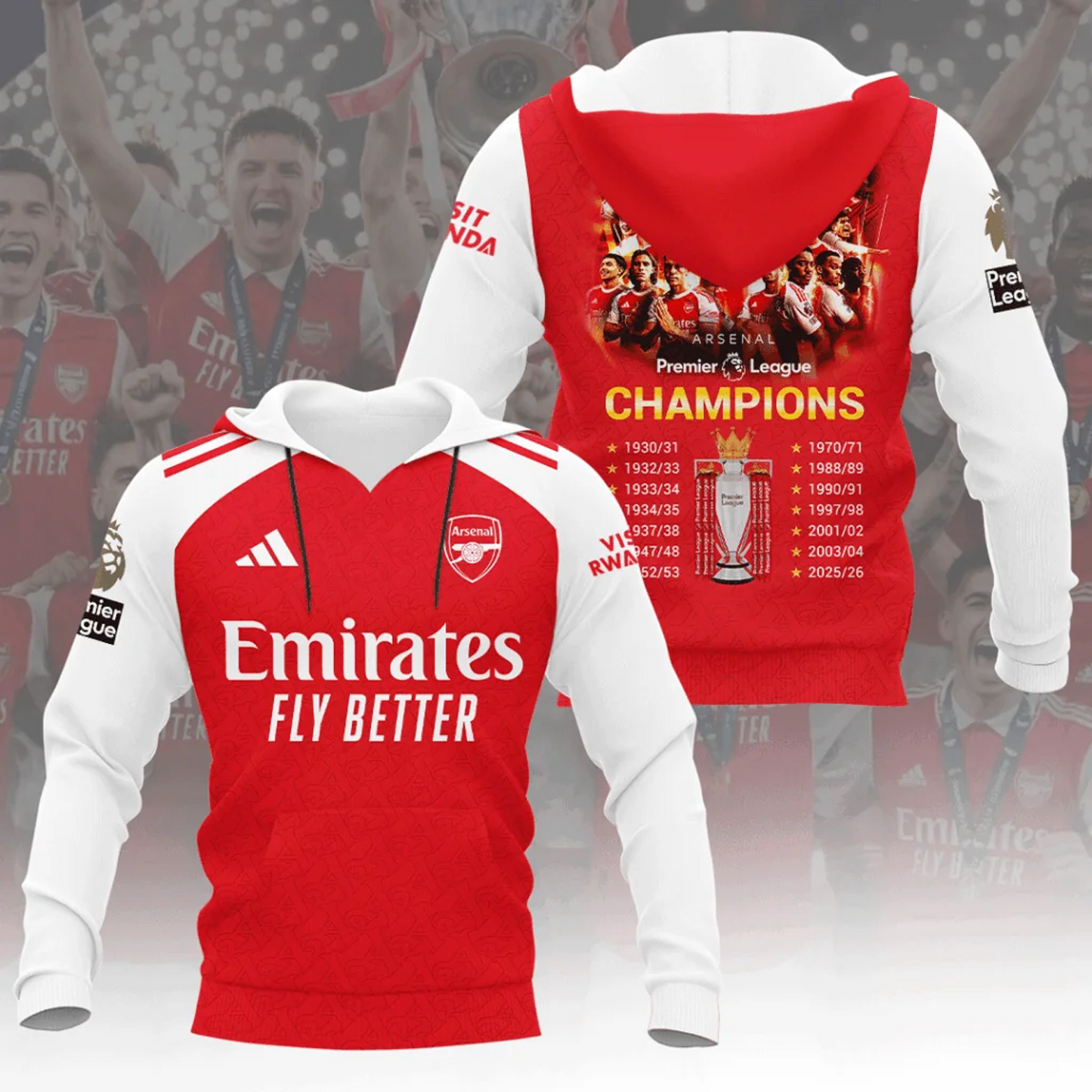 ARS FC Premier League Champions 2526 3D Shirt 2505 V5 DatND DVT