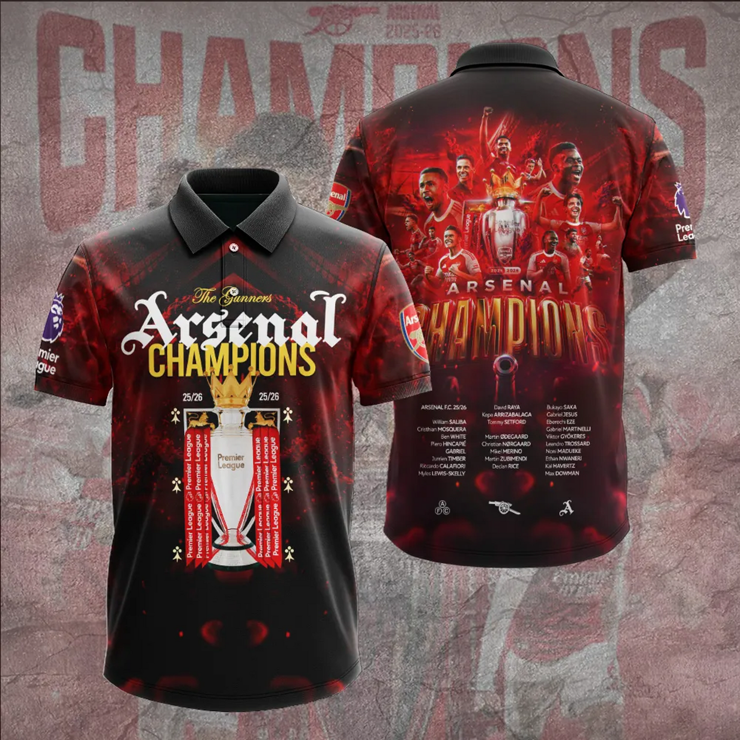 ARS FC Premier League Champions 2526 3D Shirt V4 2205 DatND DVT