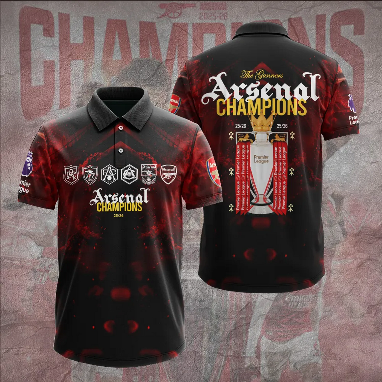 ARS FC Premier League Champions 2526 3D Shirt V6 2205 DatND DVT