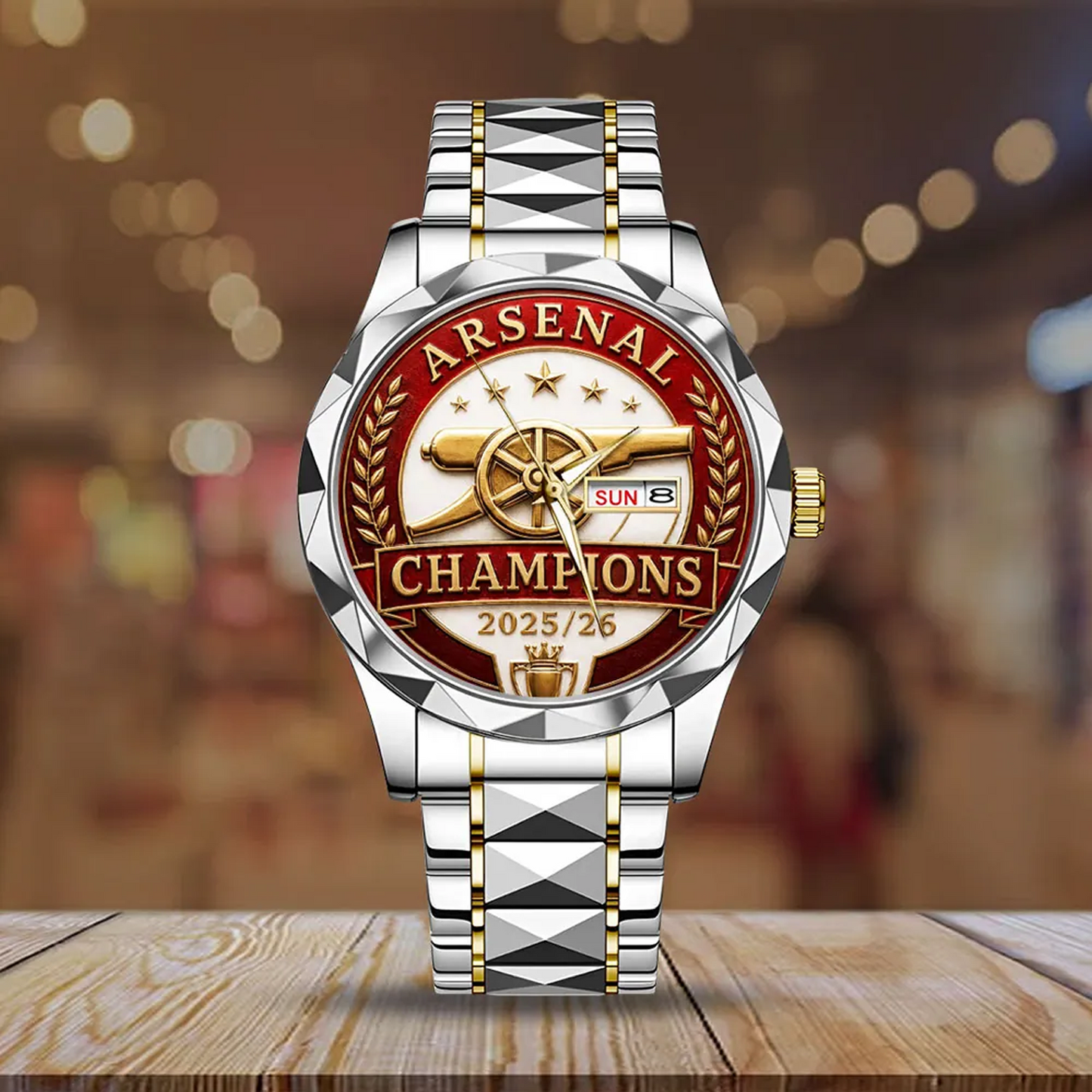 ARS FC Premier League Champions 2526 Alloy Luxury Quartz Watch 2405 V3 DatND DVT
