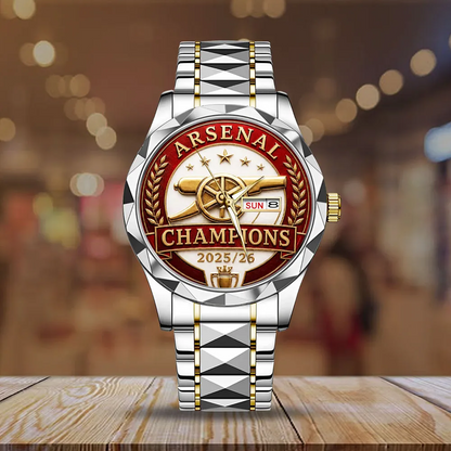 ARS FC Premier League Champions 2526 Alloy Luxury Quartz Watch 2405 V3 DatND DVT