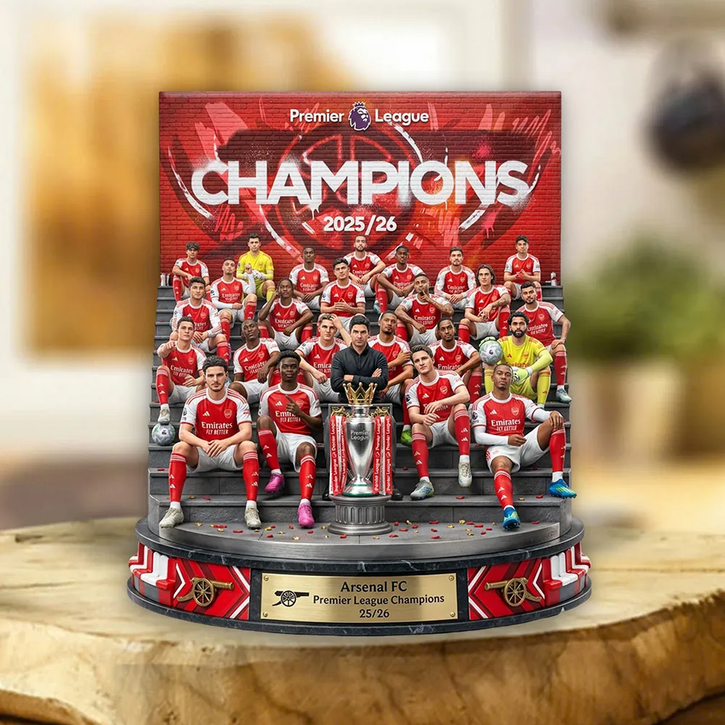 ARS FC Premier League Champions 2526 Custom Shape Acrylic Plaque V0 2205 DatND DVT