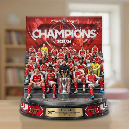 ARS FC Premier League Champions 2526 Custom Shape Acrylic Plaque V0 2205 DatND DVT