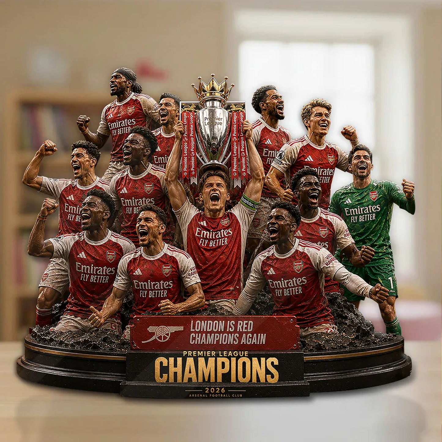 ARS FC Premier League Champions 2526 Custom Shape Acrylic Plaque V6 2205 DatND DVT