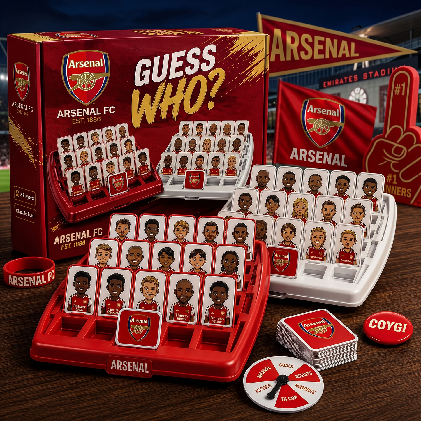 ARS X EPL ELITE FAN GUESS WHO BOARD GAME – COLLECTOR EDITION