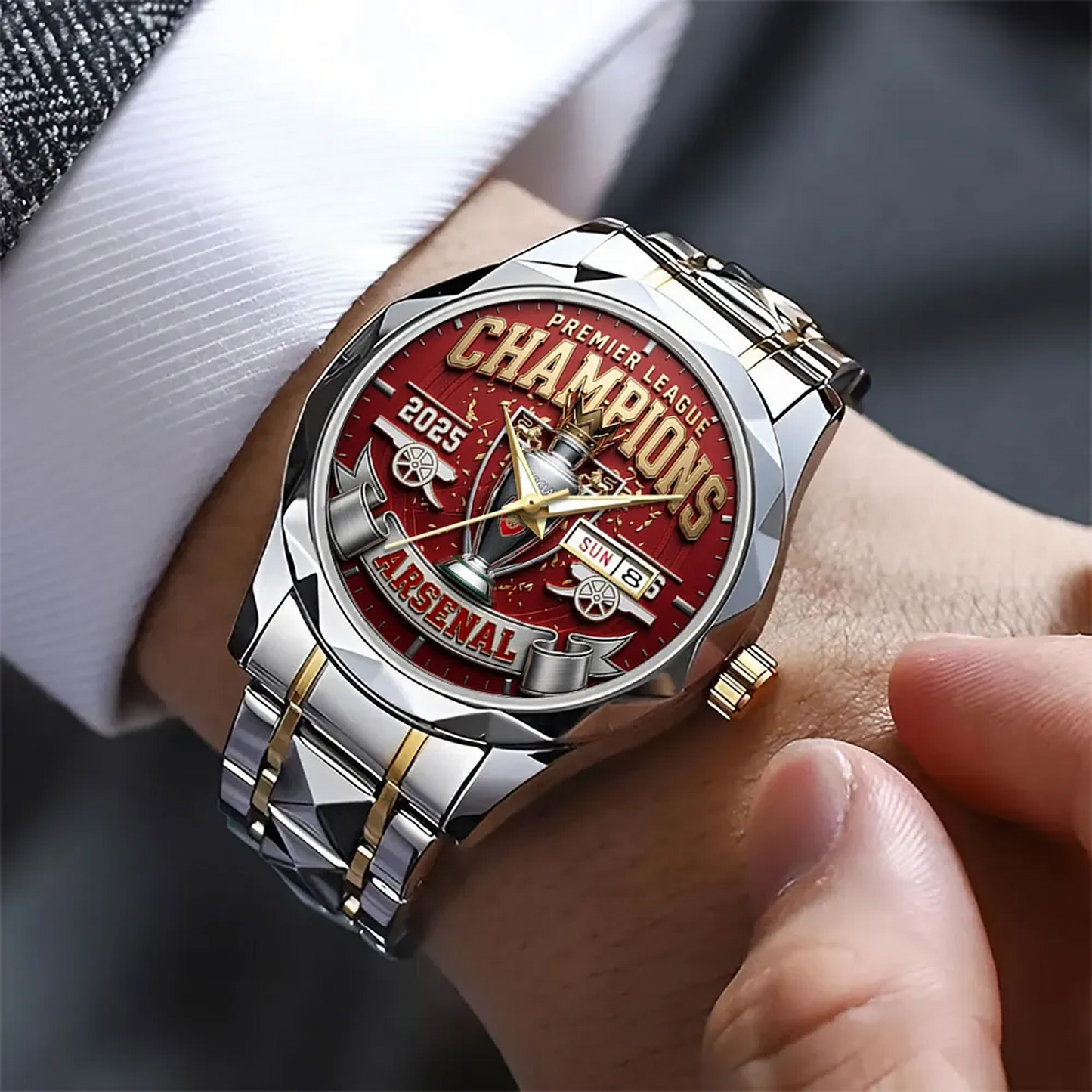 ARS x EPL Premier League Champions 25 26 Alloy Luxury Quartz Watch V1 DATND TANTD 200526